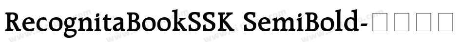 RecognitaBookSSK SemiBold字体转换